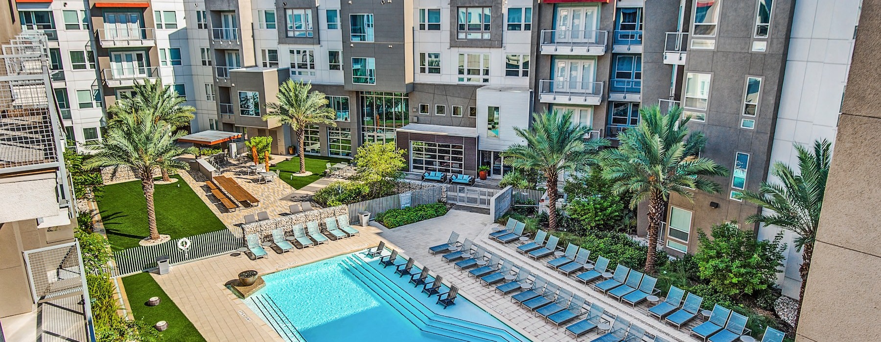 a pool in a city