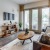 a living room with a bed and a couch
