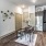 a kitchen with a dining table